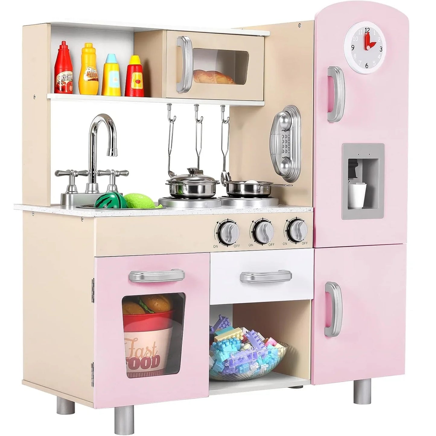 Wooden Play Kitchen Set