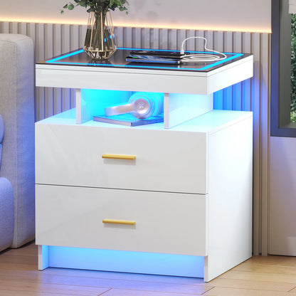 Motion LED Nightstand with Wireless Charging Station