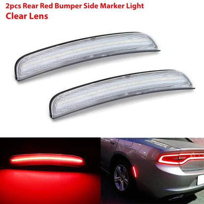 iJDM Front/Rear Bumper Side Marker Replace OEM Sidemarker Lamps For Dodge Charger 15-22