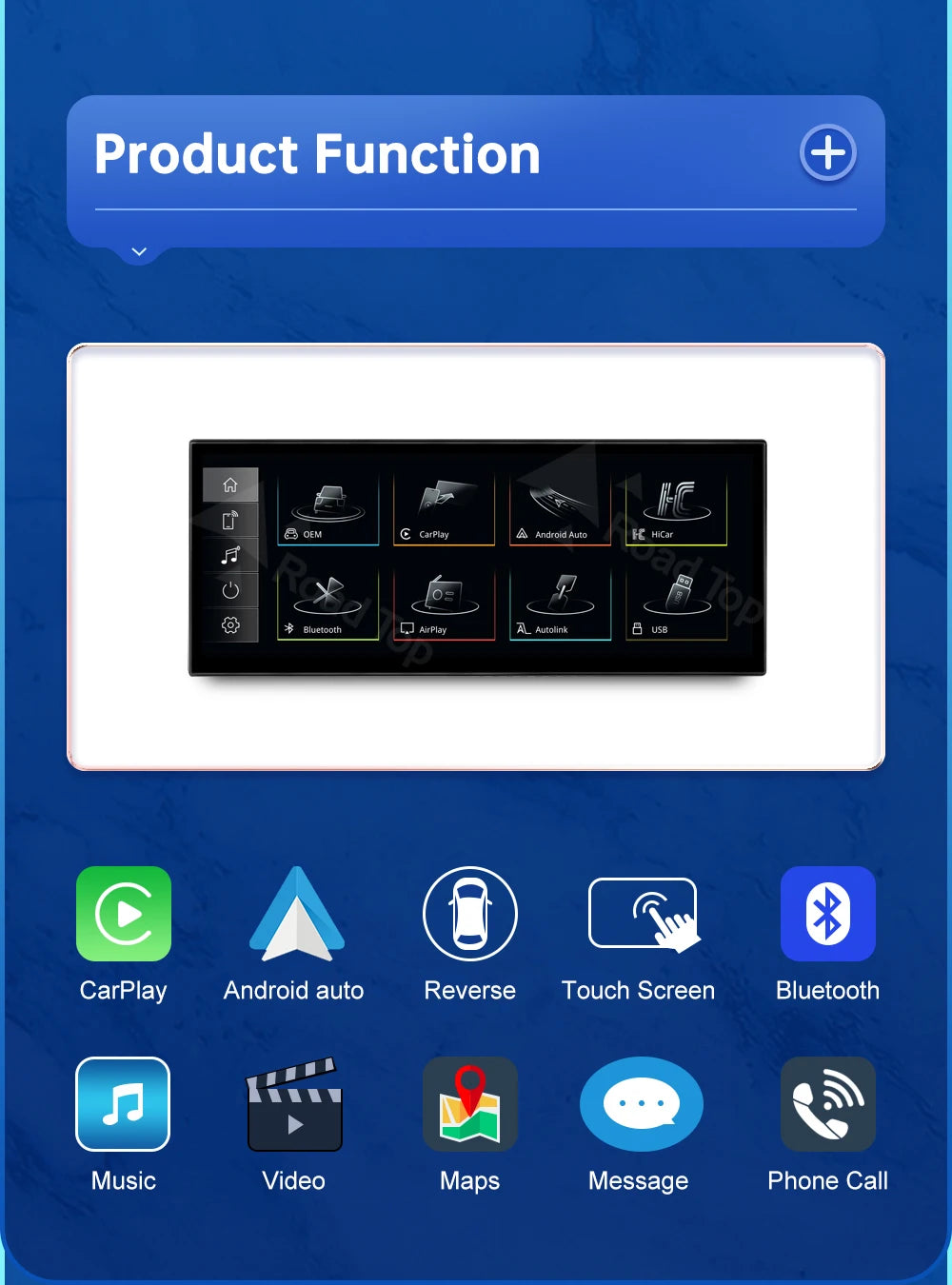 12.3inch Multimedia Player Carplay Display For Audi 2012-2018