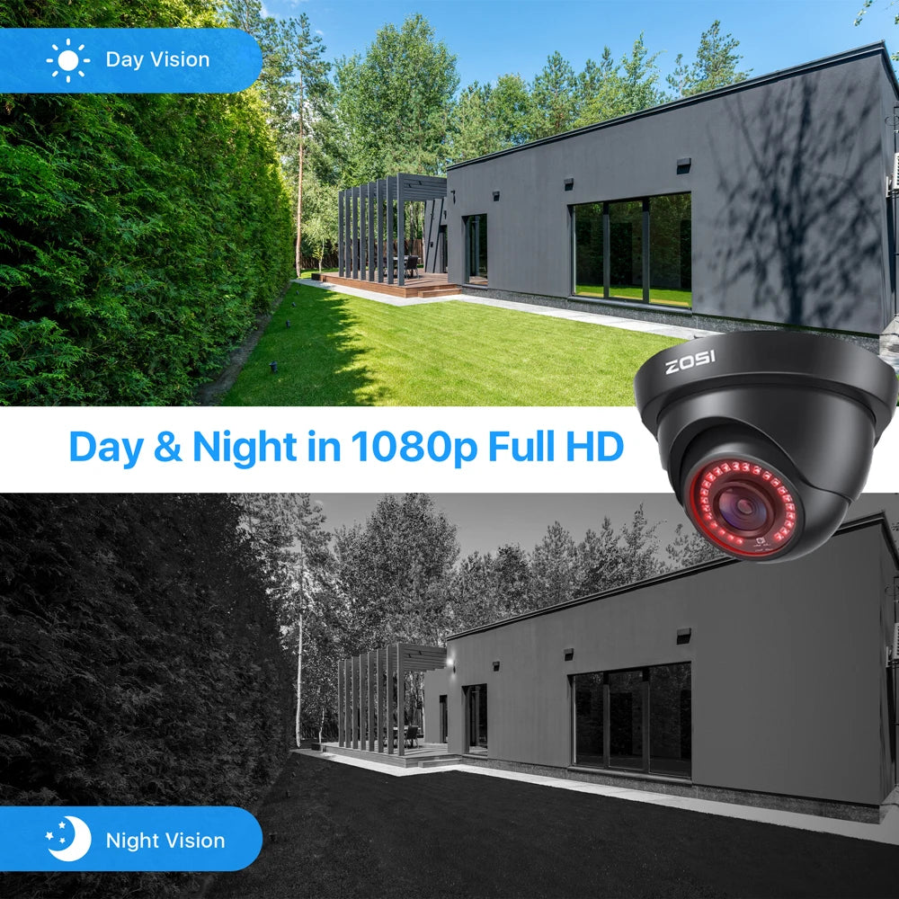 ZOSI 8PC 1080P Home Security Cameras System
