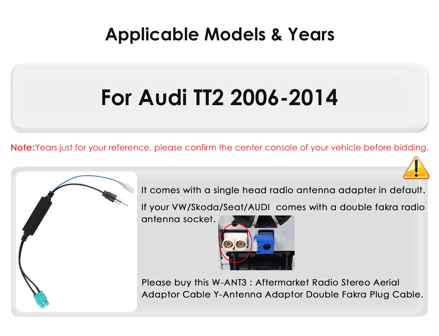 CarPlay Android Auto radio For Audi TT MK2 8J 2006-2014