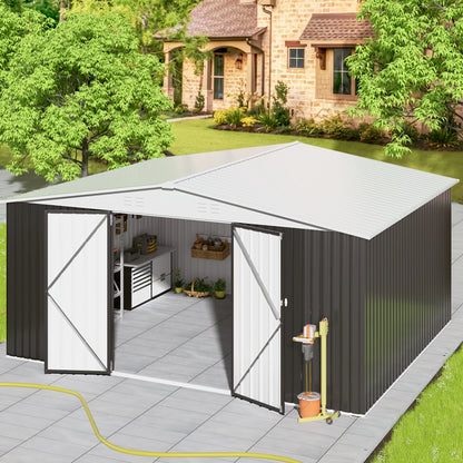 12x14FT Heavy Duty Steel Shed