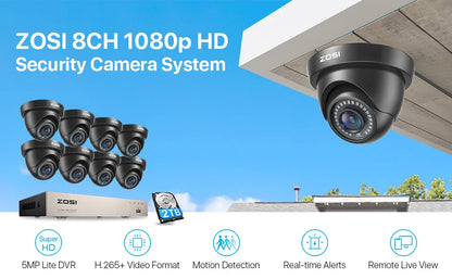 ZOSI 8PC 1080P Home Security Cameras System