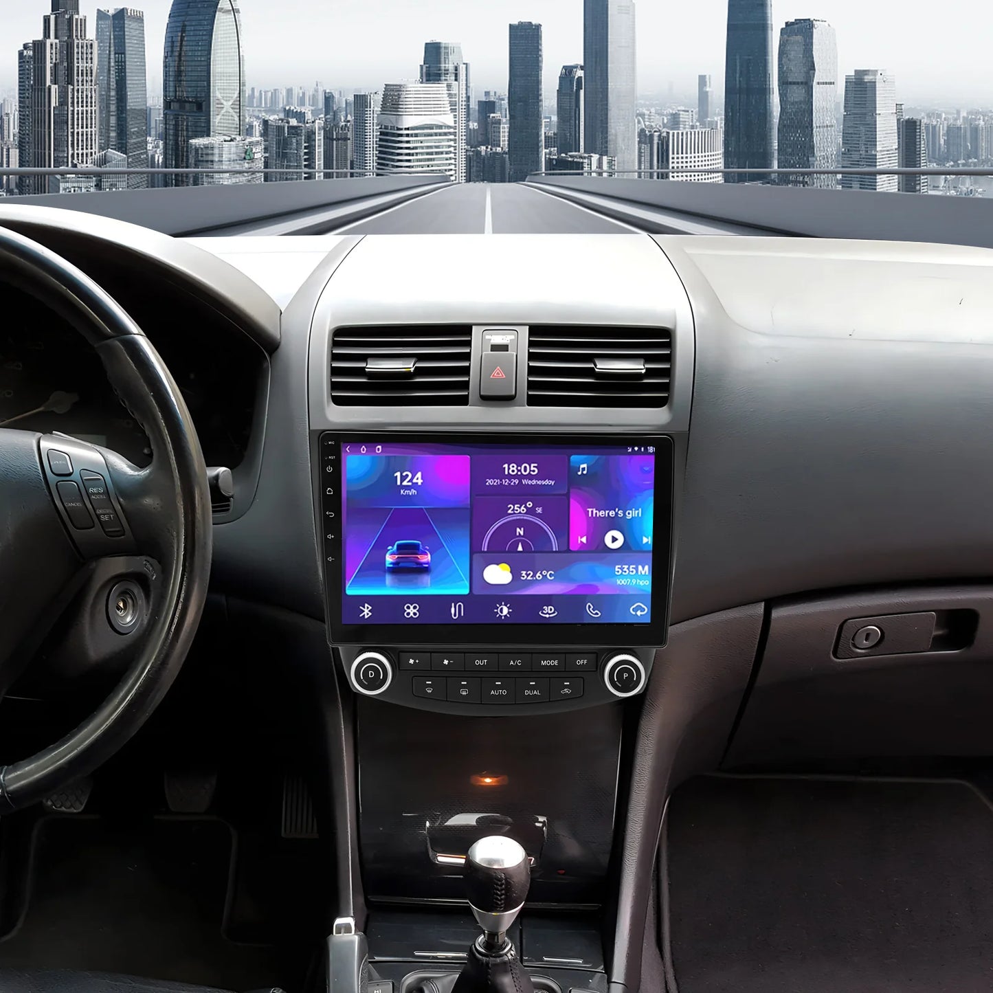 10.1in Wireless Car Carplay/Reversing Camera For Accord 2003-2007