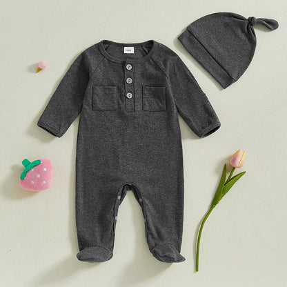 2Pc Double Pocket Onesie N-9M
