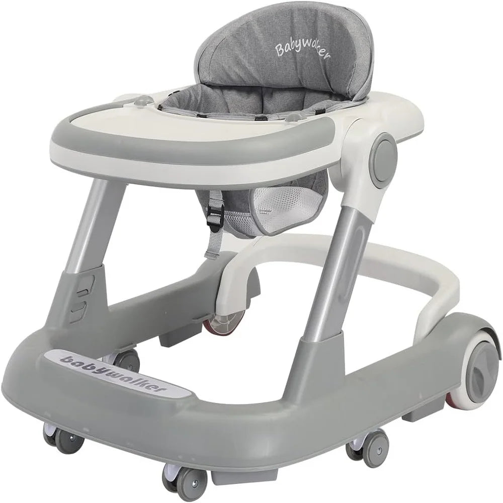 2-in-1 Baby Walker W/ Anti-Roll Design 6-18 Months