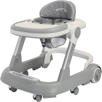 2-in-1 Baby Walker W/ Anti-Roll Design 6-18 Months
