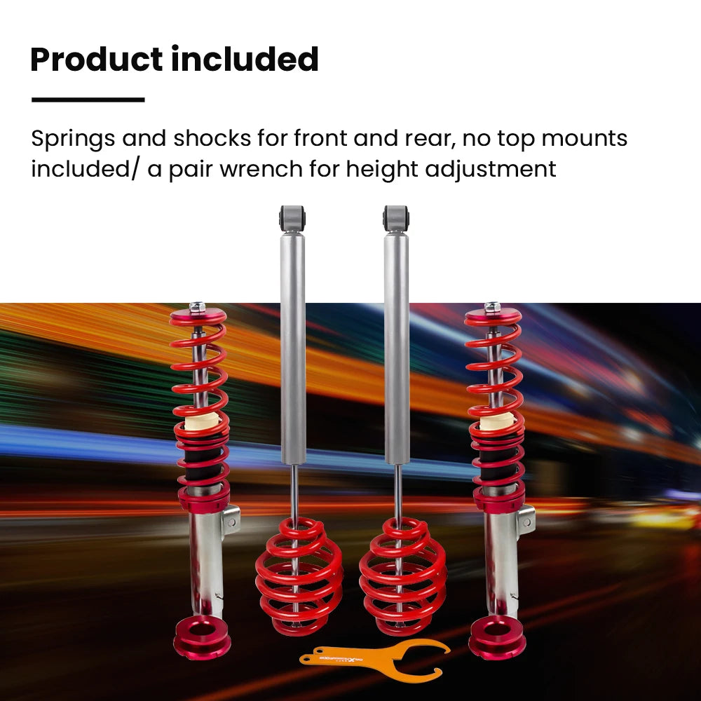 Adjustable Coilovers Suspension Kit For 3 series E46