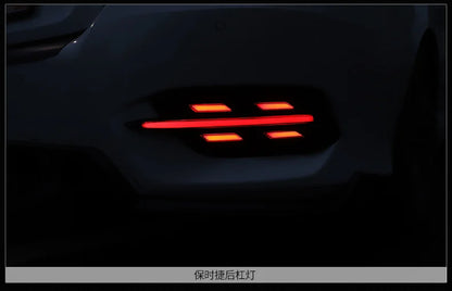 Carbon Fiber Rear Bumper Fog Lights For Honda Civic 10th Gen 2016-2020