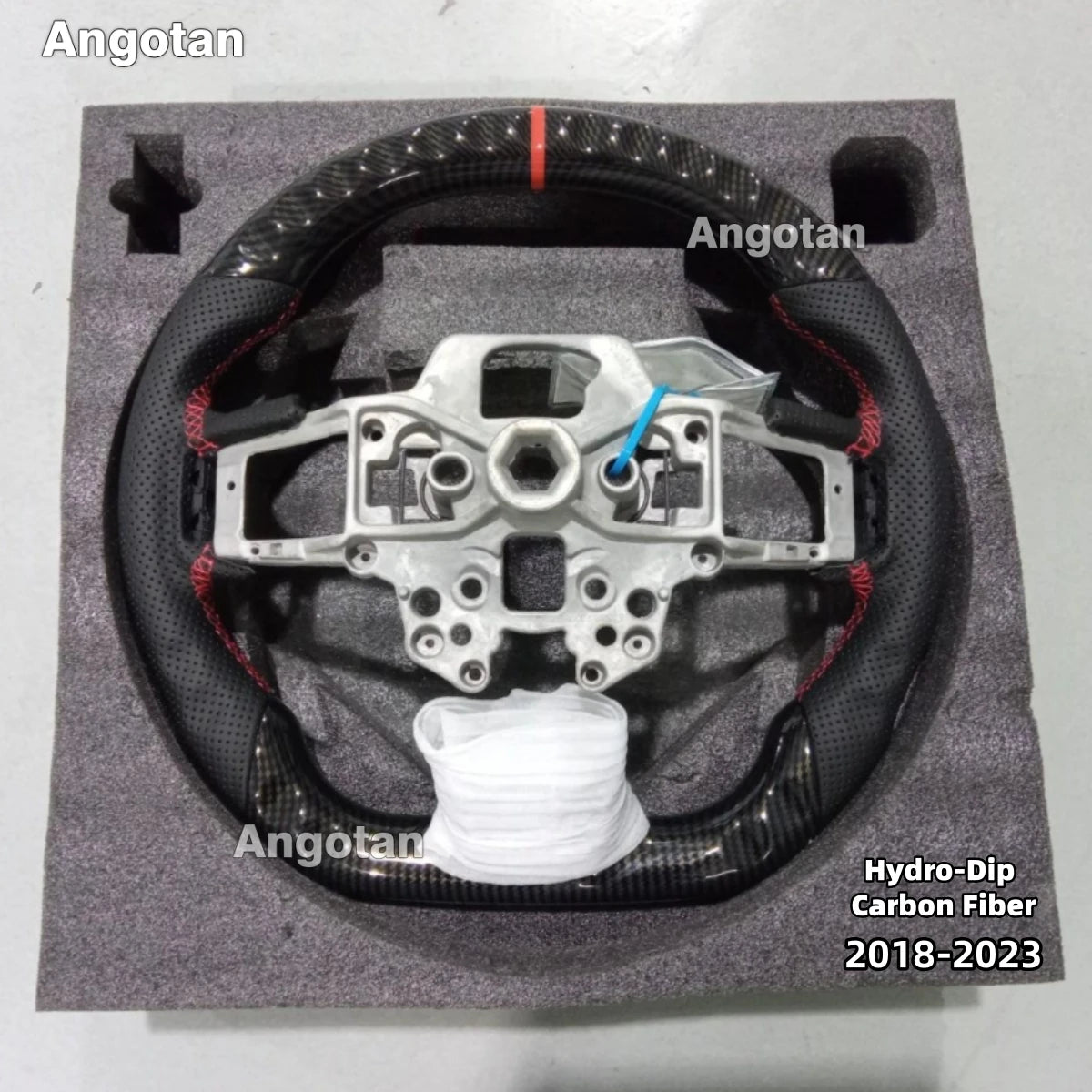 LED Carbon Fiber Steering Wheel for Ford Mustang 2015-2023