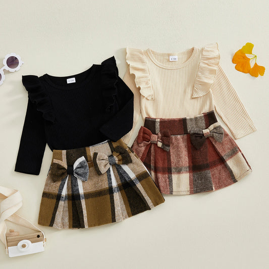 2Pc Plaid Skirt Set 6M-4T