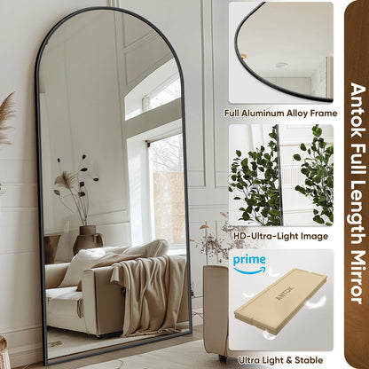 76"x34" Arch Floor Mirror