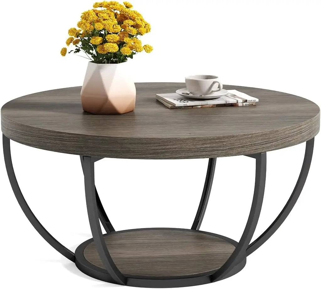 2-Tier Round Coffee Table