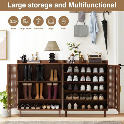 5 Tier Wooden Shoe Cabinet