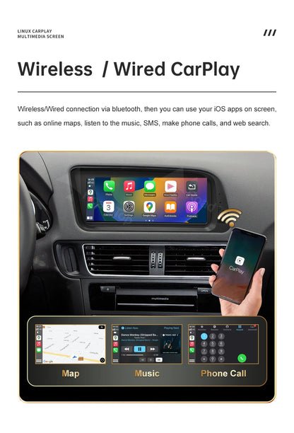 12.3' Wireless CarPlay For Audi A4 2009-20012