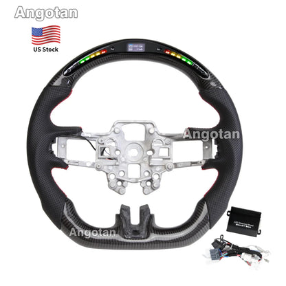 LED Carbon Fiber Steering Wheel for Ford Mustang 2015-2023