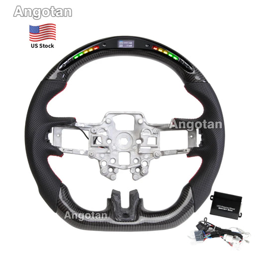 LED Carbon Fiber Steering Wheel for Ford Mustang 2015-2023