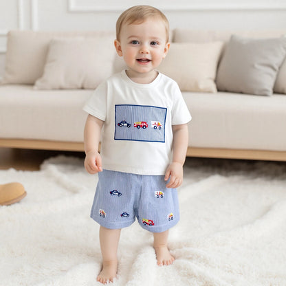 2Pc Emergency Services Embroidery Outfit 6M-4T