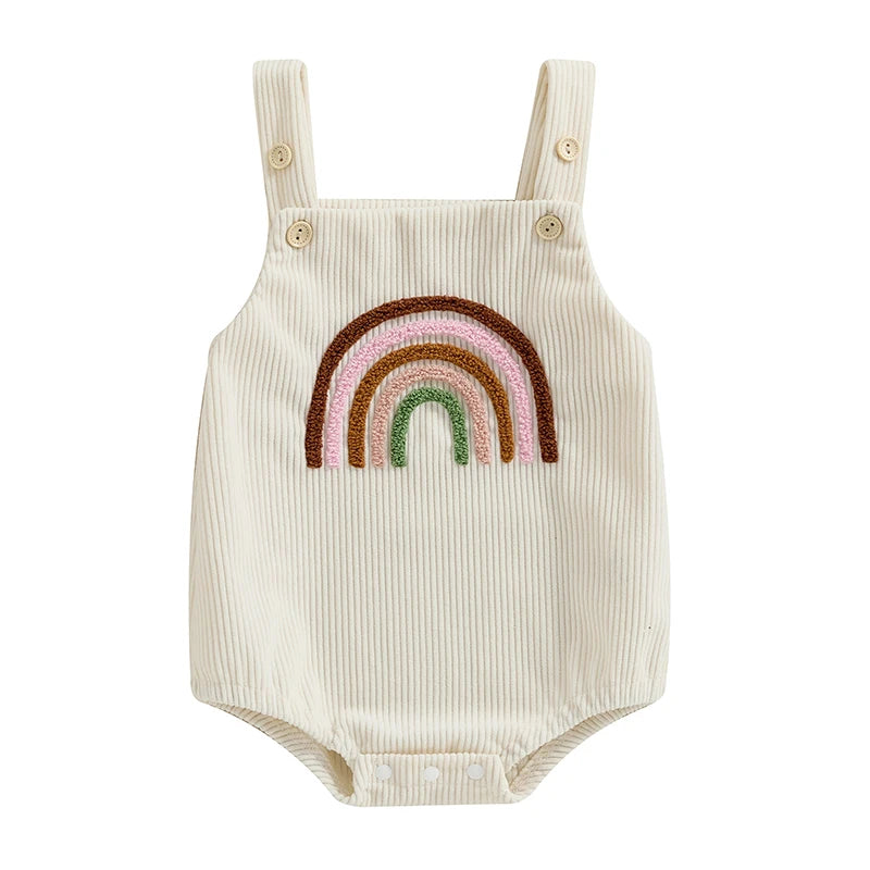 1Pc Dinosaur/Shark Embroidery Onsie Overalls