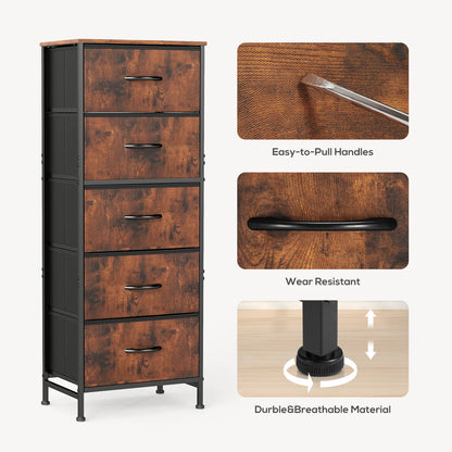 Tall Lightweight Fabric Dresser
