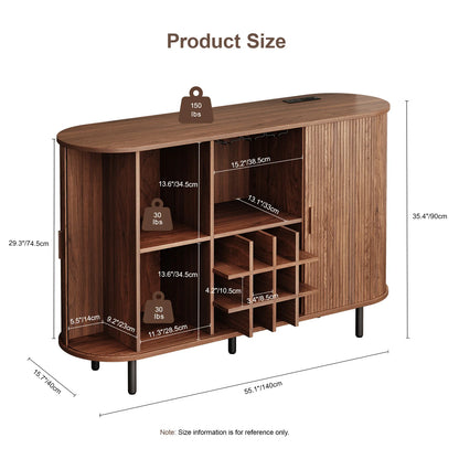 Wine Bar Cabinet w/ LED Light