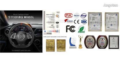 LED Carbon Fiber Steering Wheel for Ford Mustang 2015-2023