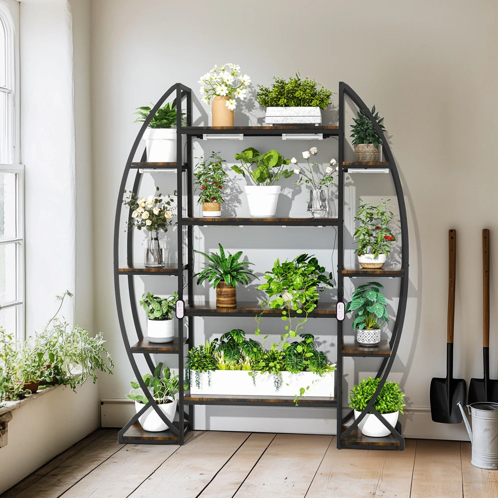 Exquisite Indoor Plant Stand Rack with Grow Lights