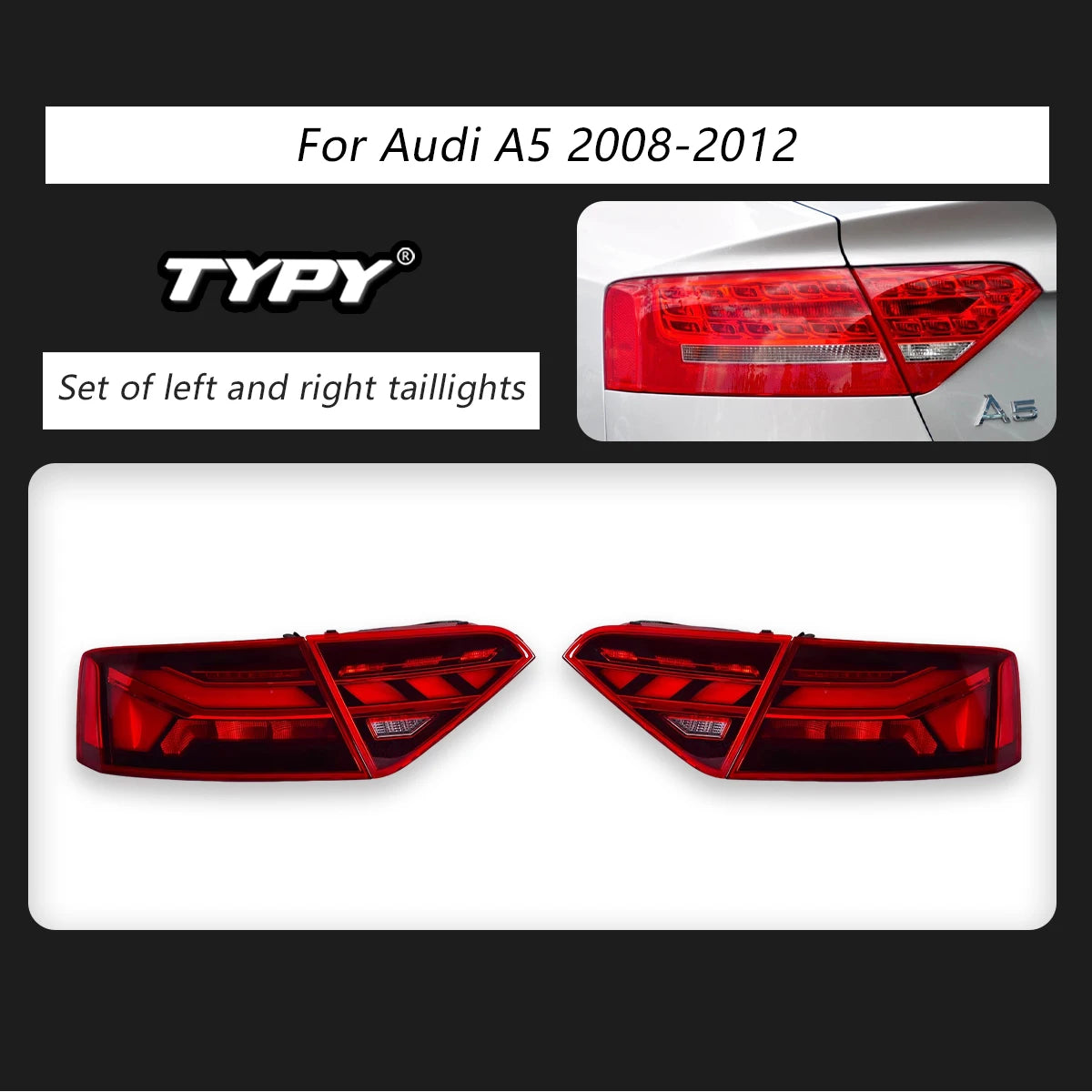 LED Tail Lights For Audi A5 2008-2016