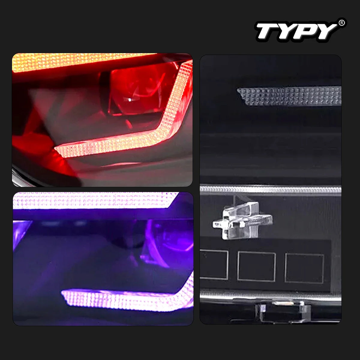 RGB Headlight LED Projector For Ford Mustang 2015-2017