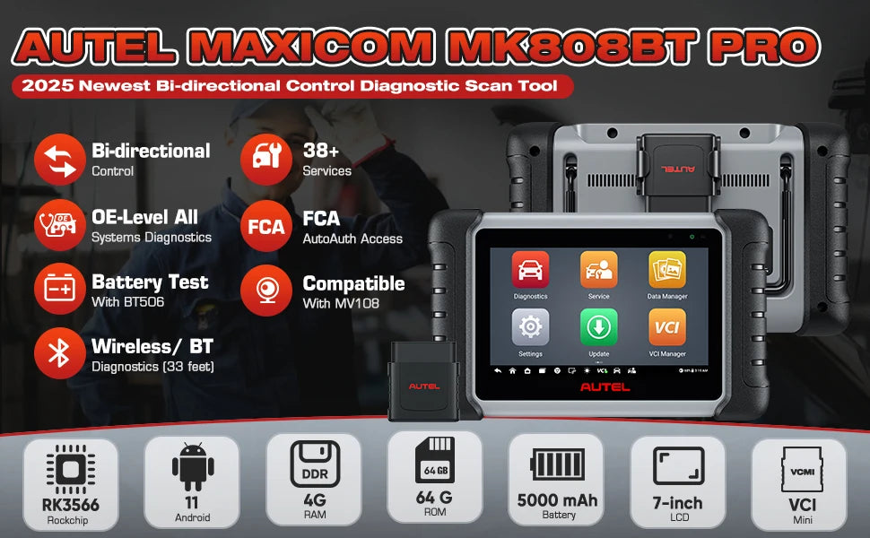 Autel MaxiCOM MK808BT Pro OBD2 Scanner