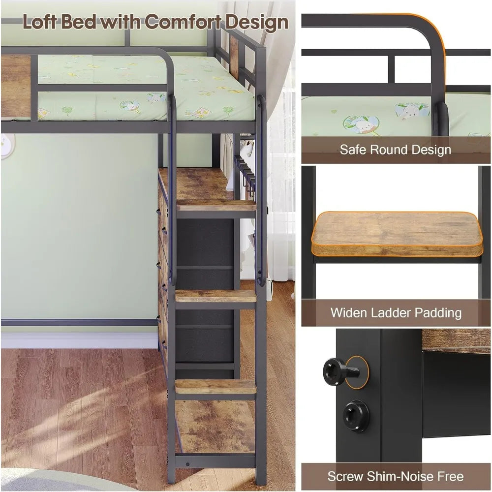 Loft Bed with Desk