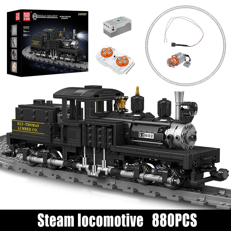 Mould King 12032 Steam Locomotive Building Block Assembly