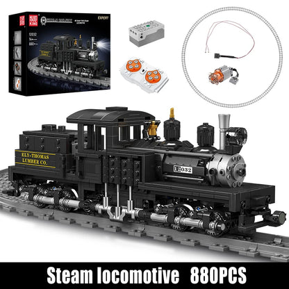 Mould King 12032 Steam Locomotive Building Block Assembly