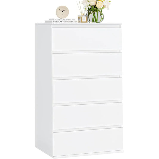 White 5 Drawer Dresser