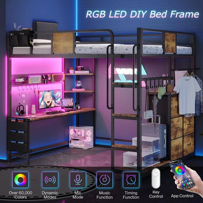 Loft Bed with Desk
