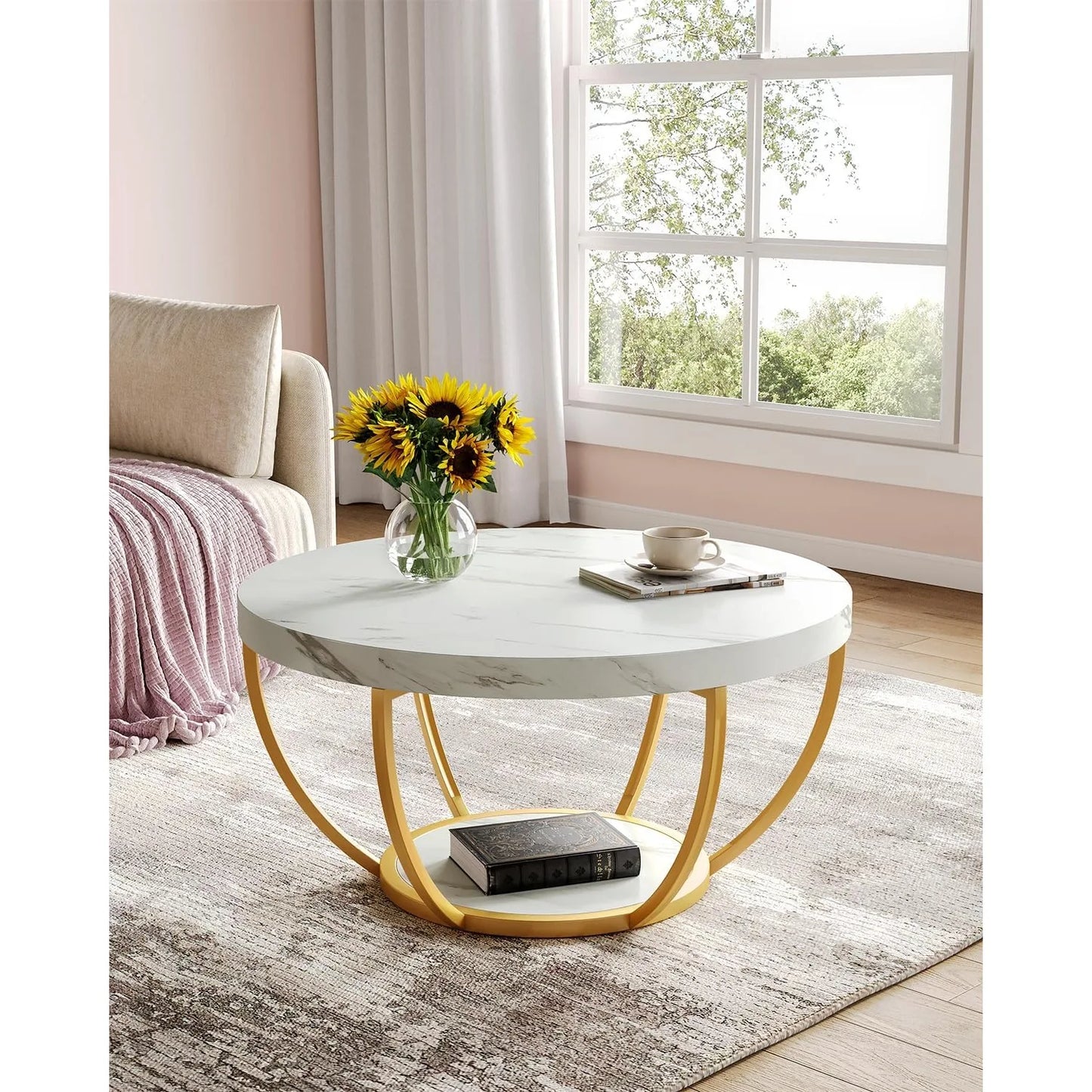 2-Tier Round Coffee Table