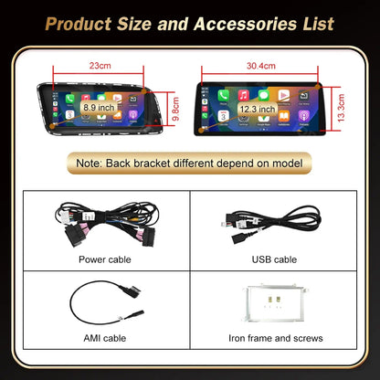 12.3' Wireless CarPlay For Audi A4 2009-20012