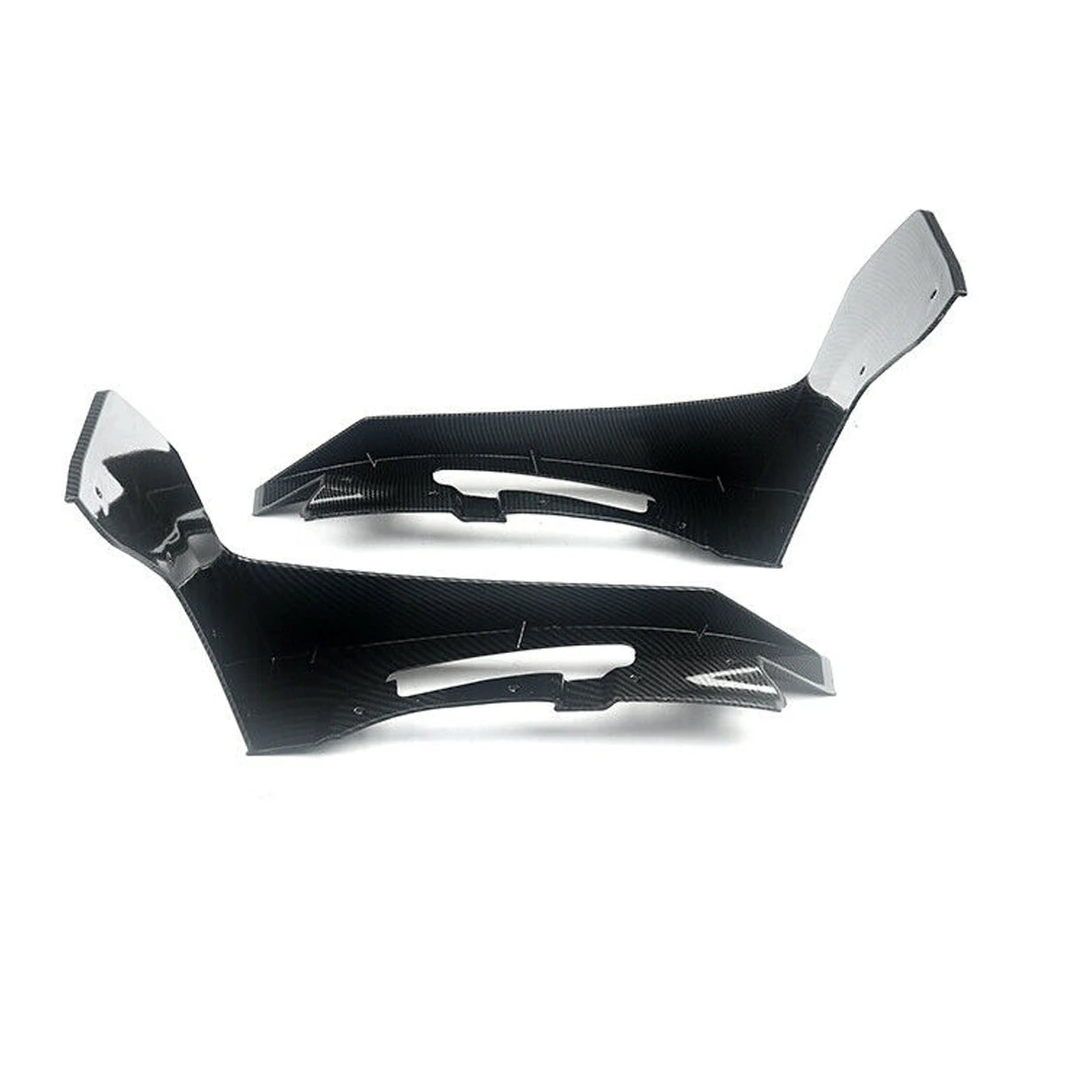 Black Front Bumper Splitters For Ford Mustang 2015-2022