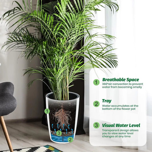 1-Pair Self-Watering Planters