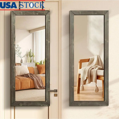 Wooden Over The Door Mirror Full Length