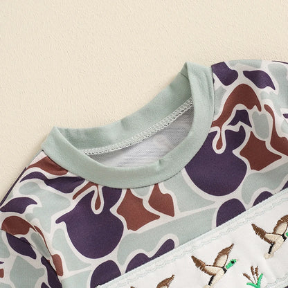 1Pc Camo Duck Embroidered Onesie 3-18m