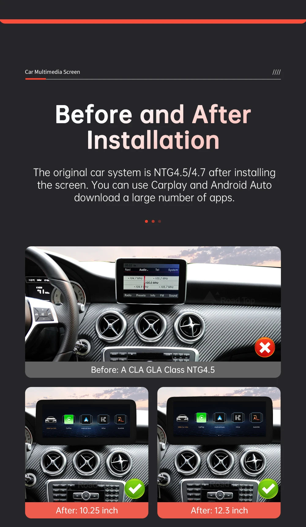 Android CarPlay Mercedes Benz CLA 2013-2015