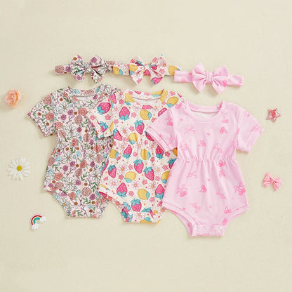 1Pc Fruit/Flower Onesie 3m-18m