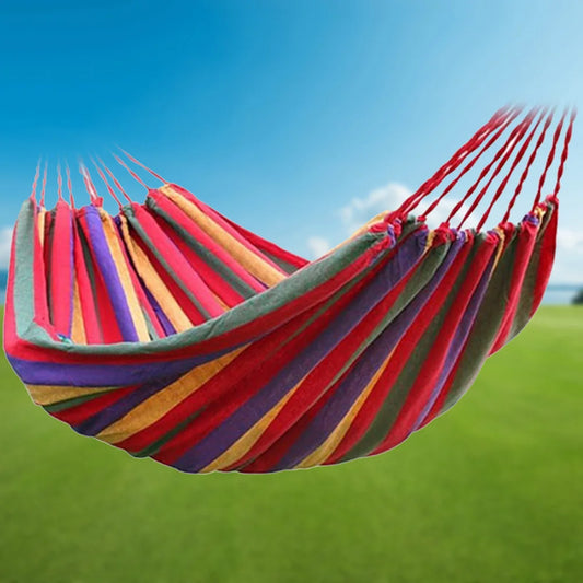 1-2 Person Cotton Rainbow Hammock