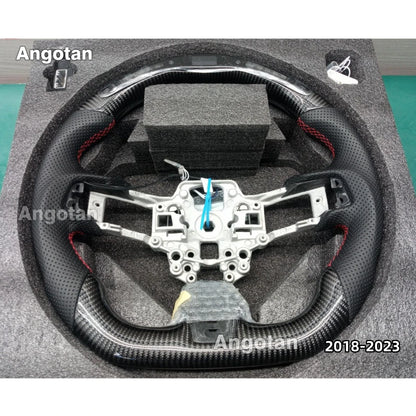 LED Carbon Fiber Steering Wheel for Ford Mustang 2015-2023
