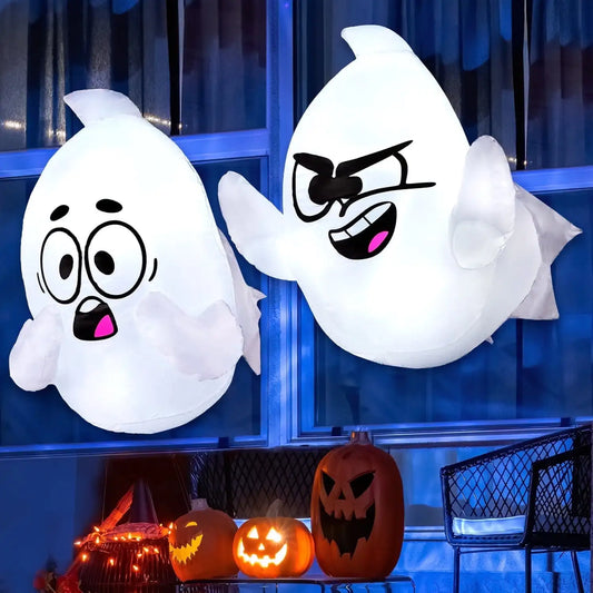 Joyfy 2 Pack Inflatable Window Ghost 2.6 FT