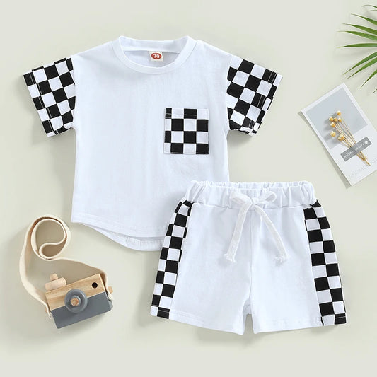 2pc Checkered set 6m-2yrs