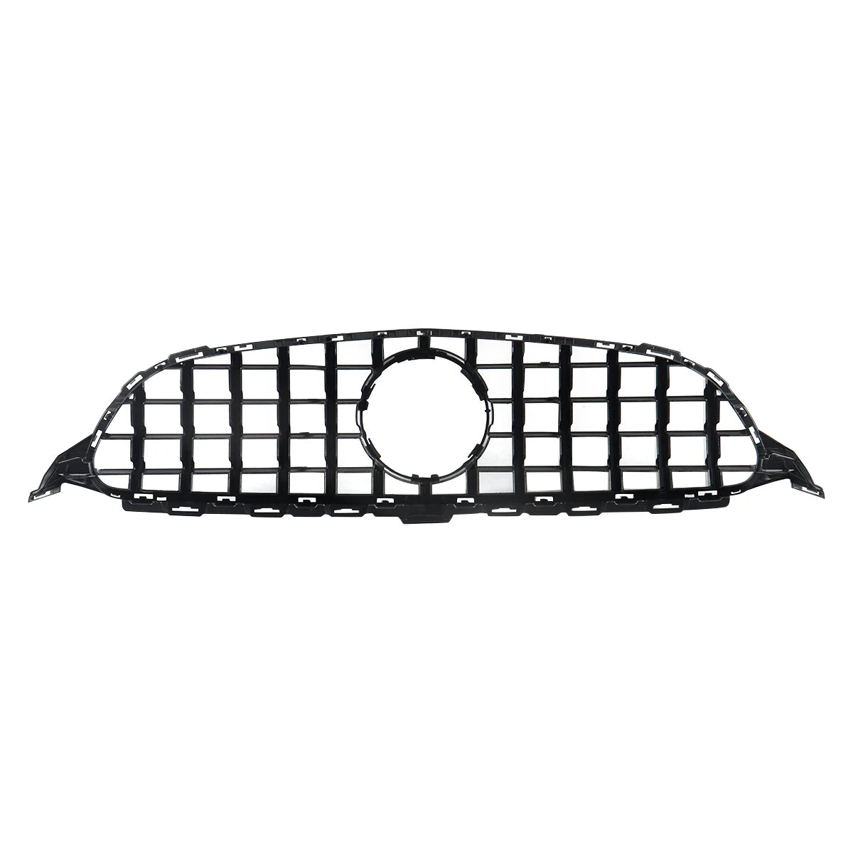 Chrome + Black Front Grille For Mercedes-Benz W205 C250 C300 2015-2018