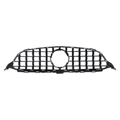 Chrome + Black Front Grille For Mercedes-Benz W205 C250 C300 2015-2018